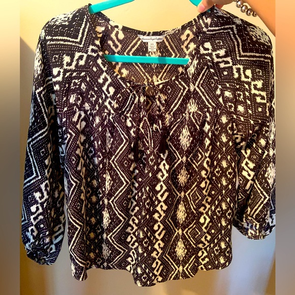 American Eagle Bohemian Style Top 🖤🤍 - Picture 4 of 4